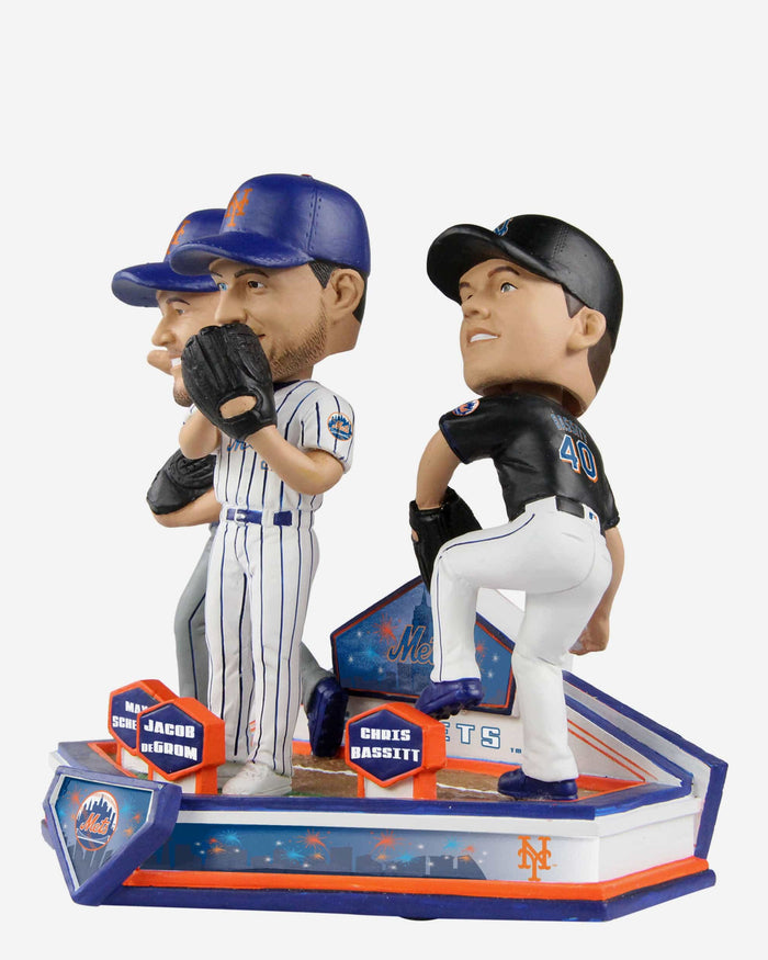 Max Scherzer & Jacob deGrom & Chris Bassitt New York Mets Triple Bobblehead FOCO - FOCO.com