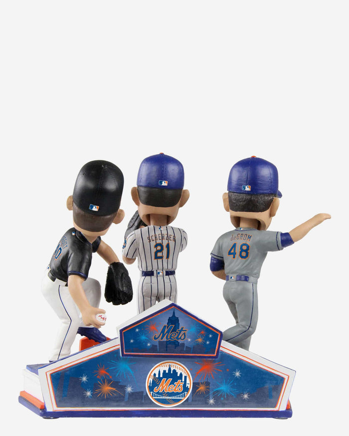 Max Scherzer & Jacob deGrom & Chris Bassitt New York Mets Triple Bobblehead FOCO - FOCO.com