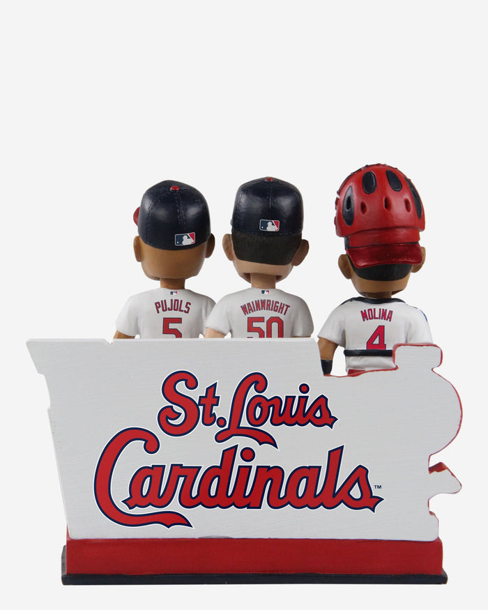 Albert Pujols & Yadier Molina & Adam Wainwright St Louis Cardinals The Last Run Mini Bobblehead Scene FOCO - FOCO.com