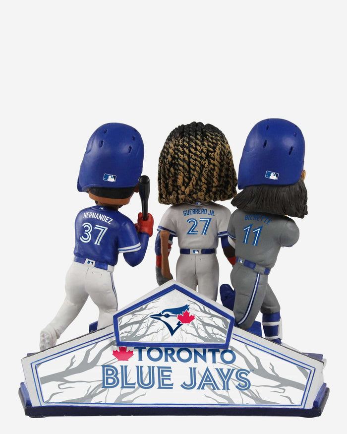 Bo Bichette & Vladimir Guerrero Jr & Teoscar Hernandez Toronto Blue Jays Triple Bobblehead FOCO - FOCO.com