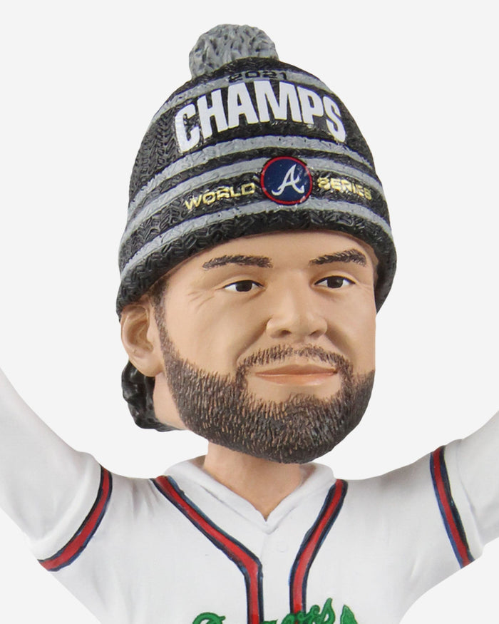 Dansby Swanson Atlanta Braves 2021 World Series Champions Celebration Bobblehead FOCO - FOCO.com