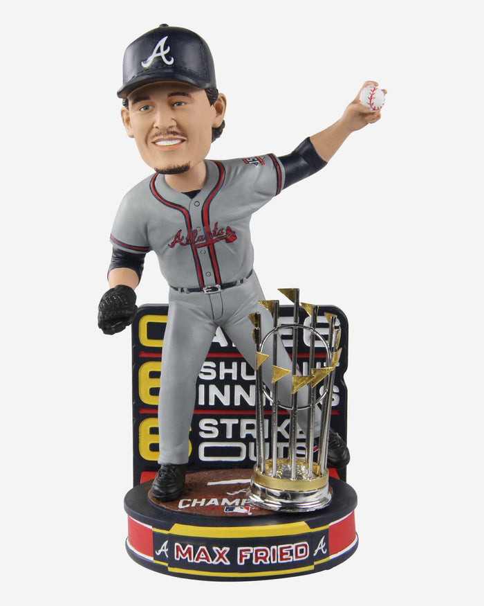 Max Fried Atlanta Braves 2021 World Series Champions Moment Bobblehead FOCO - FOCO.com