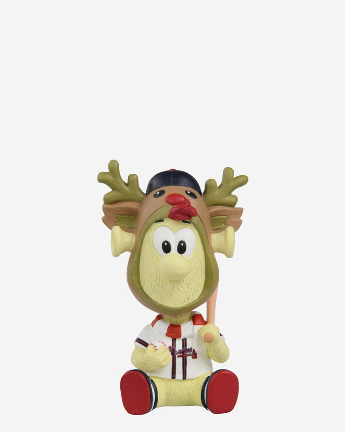 Blooper Atlanta Braves Christmas Mascot Bobble Bro Mini Bobblehead FOCO - FOCO.com