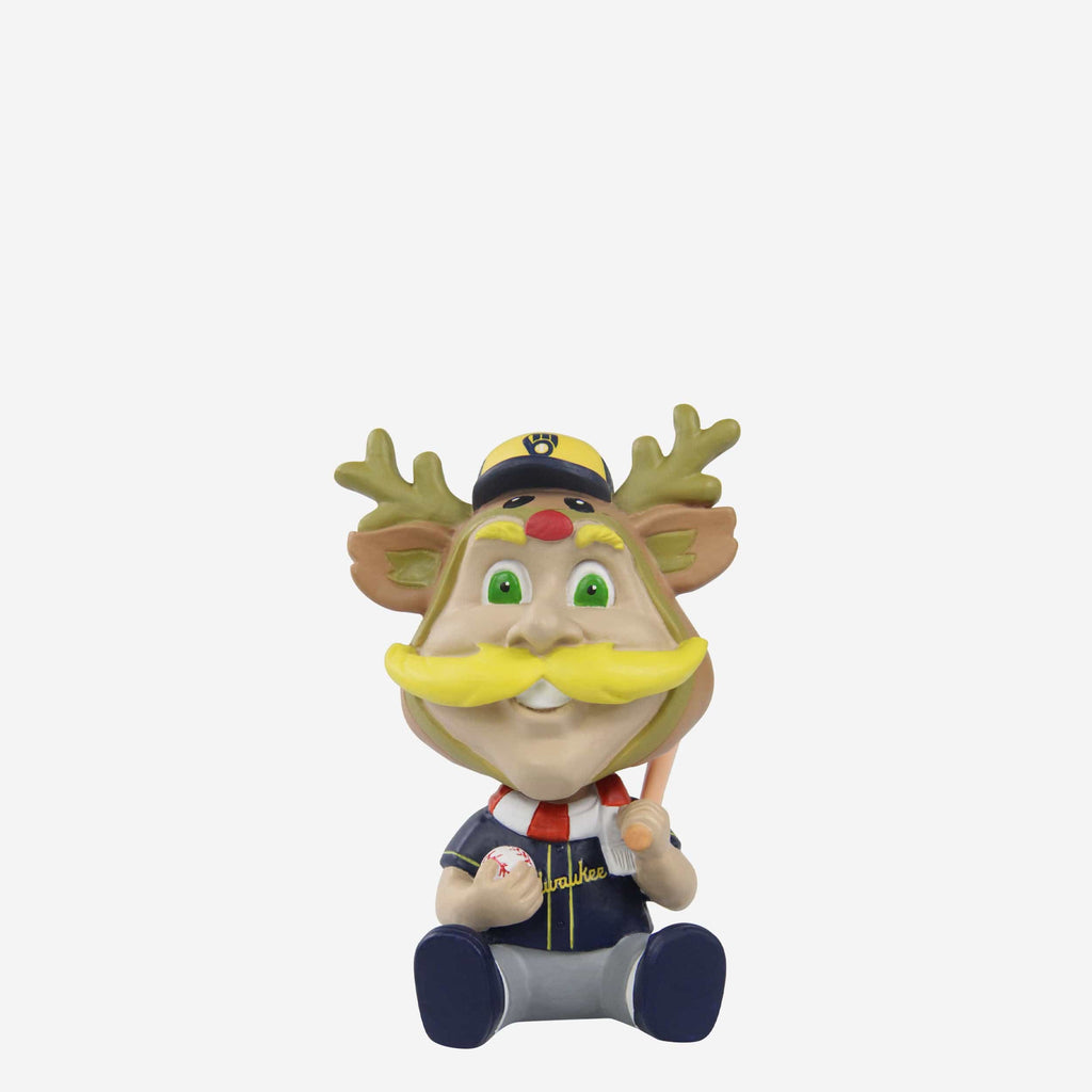 Bernie Brewer Milwaukee Brewers Christmas Mascot Bobble Bro Mini Bobblehead FOCO - FOCO.com
