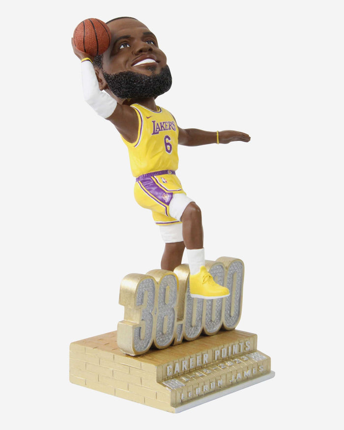 LeBron James Los Angeles Lakers 38,000 Points Milestone Bobblehead FOCO - FOCO.com
