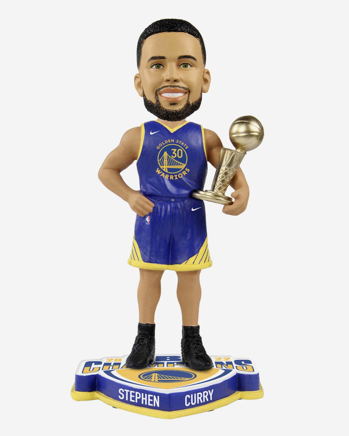Steph Curry Golden State Warriors 2022 NBA Champions Bobblehead FOCO - FOCO.com
