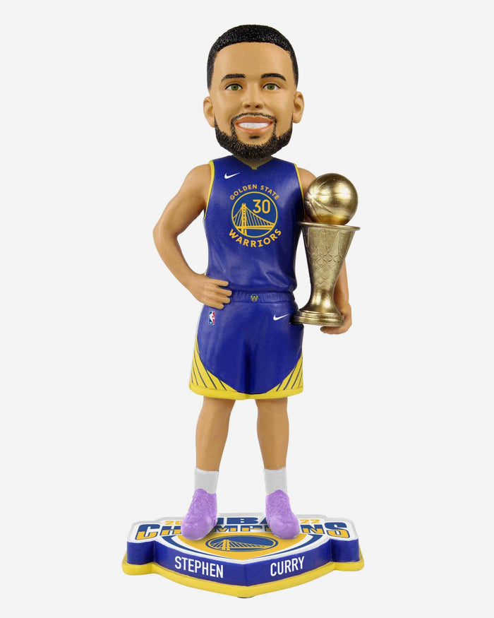 Steph Curry Golden State Warriors 2022 NBA Champions MVP Bobblehead FOCO - FOCO.com