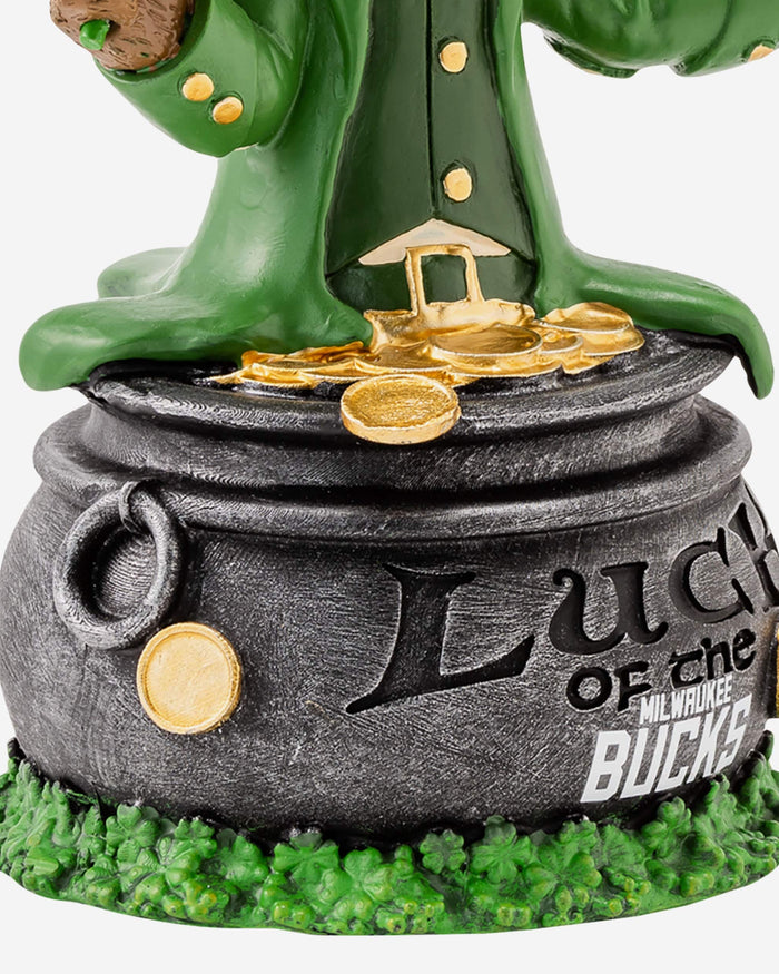 Bango Milwaukee Bucks Saint Patricks Day Mascot Bobblehead FOCO - FOCO.com