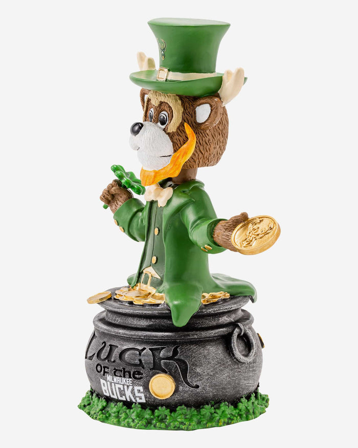 Bango Milwaukee Bucks Saint Patricks Day Mascot Bobblehead FOCO - FOCO.com