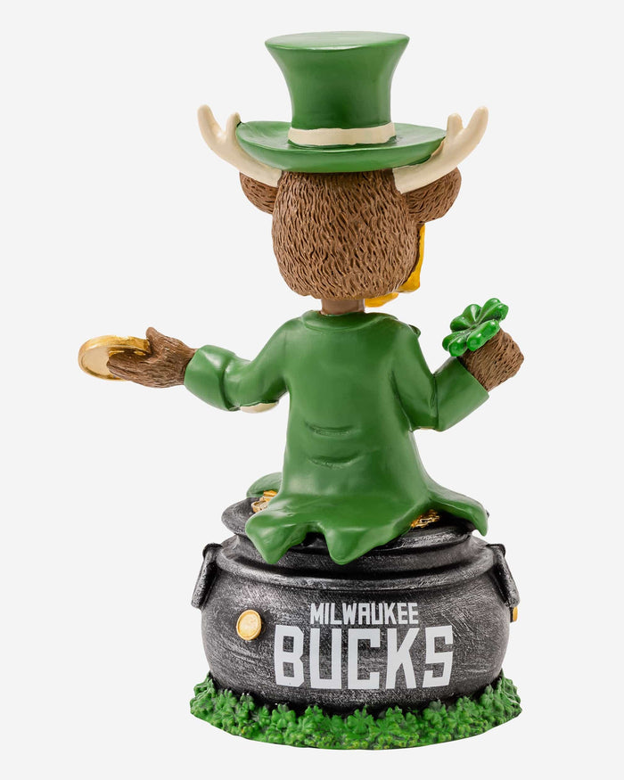 Bango Milwaukee Bucks Saint Patricks Day Mascot Bobblehead FOCO - FOCO.com