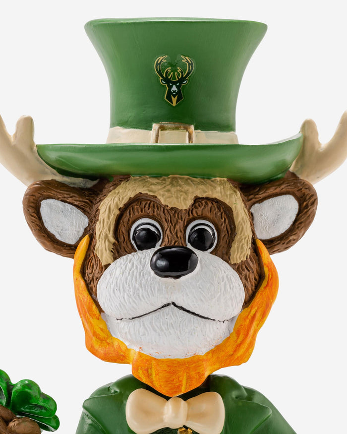 Bango Milwaukee Bucks Saint Patricks Day Mascot Bobblehead FOCO - FOCO.com