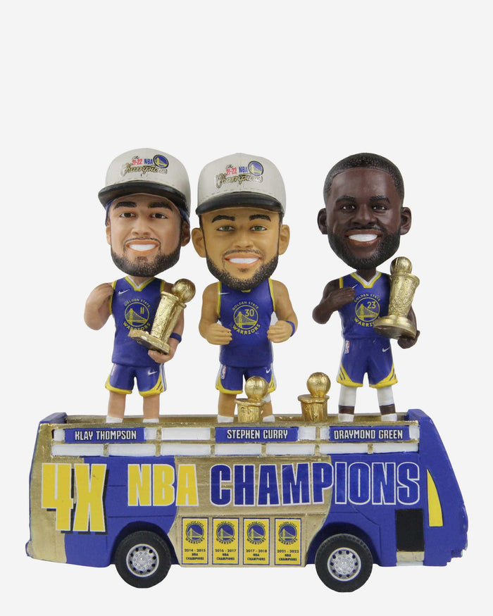 Golden State Warriors 4X NBA Champions Parade Bus Mini Bobblehead Scene FOCO - FOCO.com