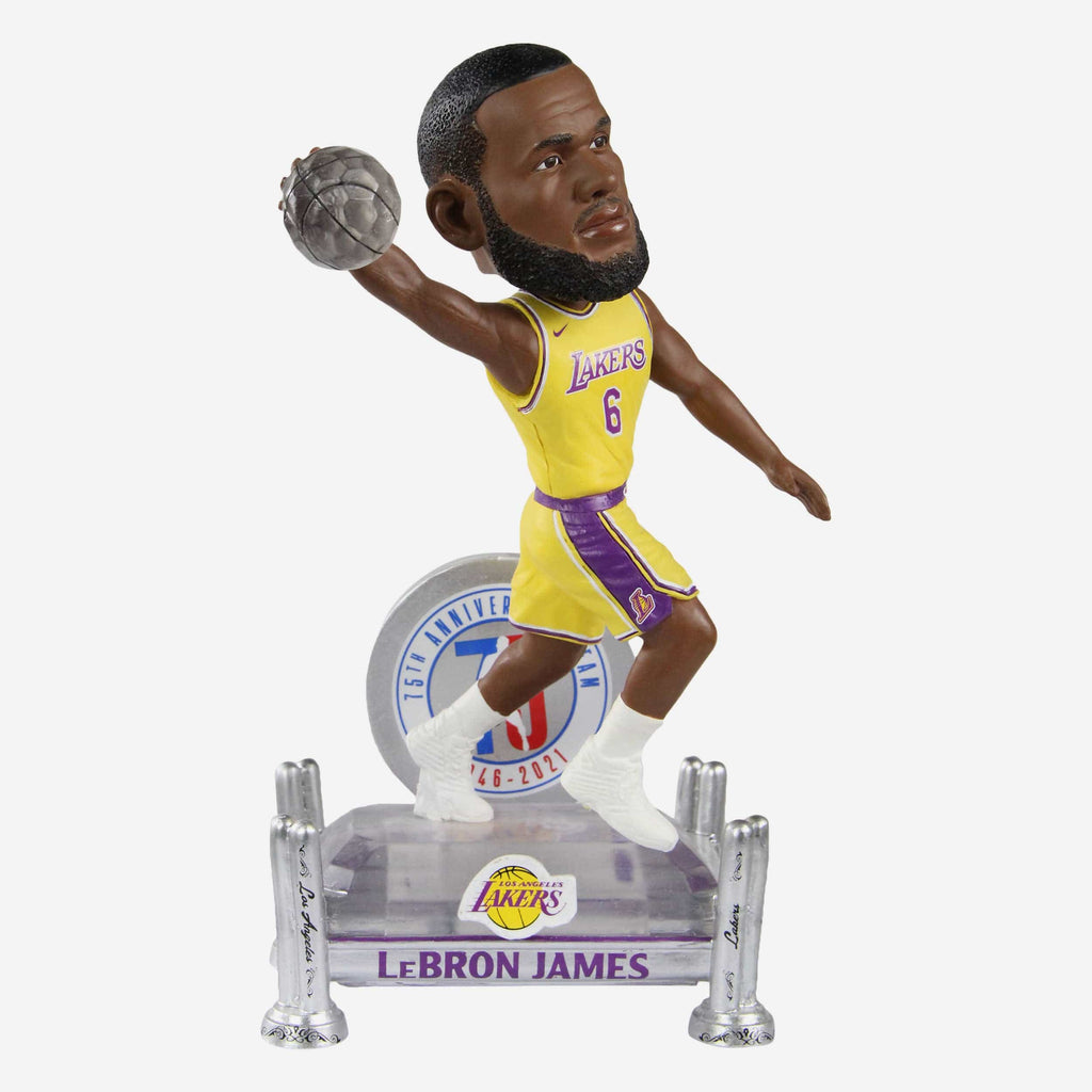 LeBron James Los Angeles Lakers 75th Anniversary Bobblehead FOCO - FOCO.com