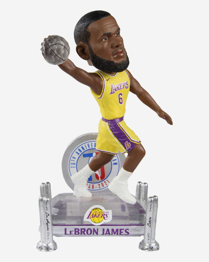 LeBron James Los Angeles Lakers 75th Anniversary Bobblehead FOCO - FOCO.com