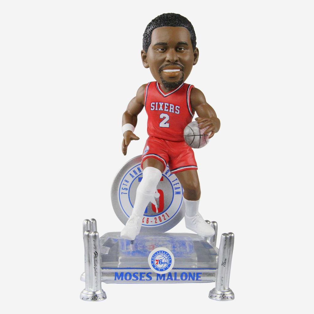 Moses Malone Philadelphia 76ers 75th Anniversary Bobblehead FOCO - FOCO.com