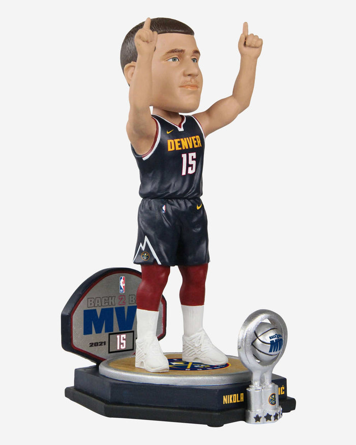 Nikola Jokic Denver Nuggets Back to Back NBA MVP Bobblehead FOCO - FOCO.com