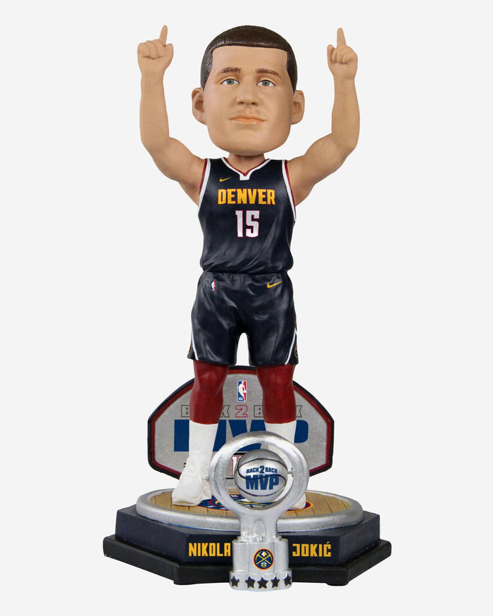 Nikola Jokic Denver Nuggets Back to Back NBA MVP Bobblehead FOCO - FOCO.com