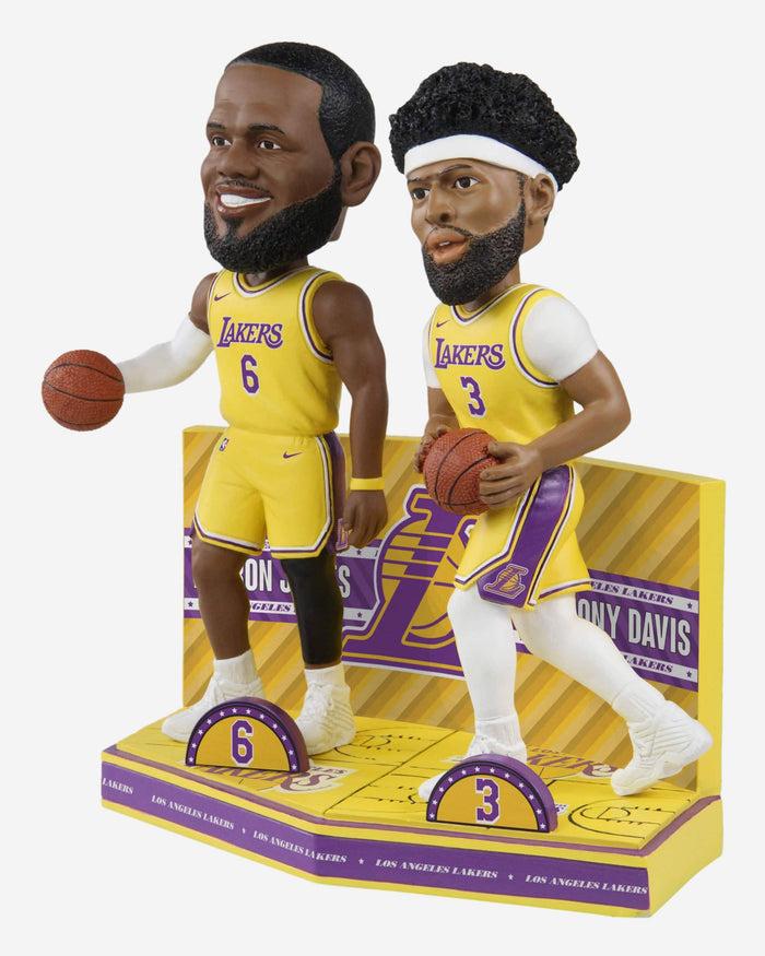LeBron James & Anthony Davis Los Angeles Lakers Bobblemate Dual Bobblehead FOCO - FOCO.com