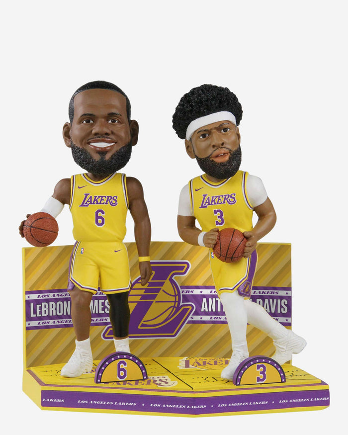 LeBron James & Anthony Davis Los Angeles Lakers Bobblemate Dual Bobblehead FOCO - FOCO.com