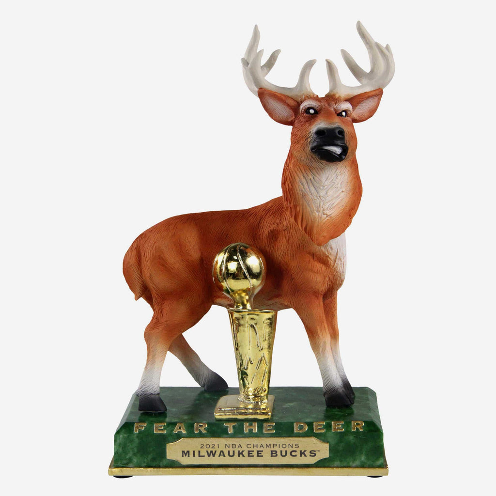 Milwaukee Bucks Deer With Trophy Bobblehead FOCO - FOCO.com