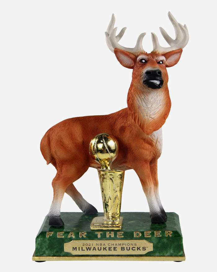 Milwaukee Bucks Deer With Trophy Bobblehead FOCO - FOCO.com