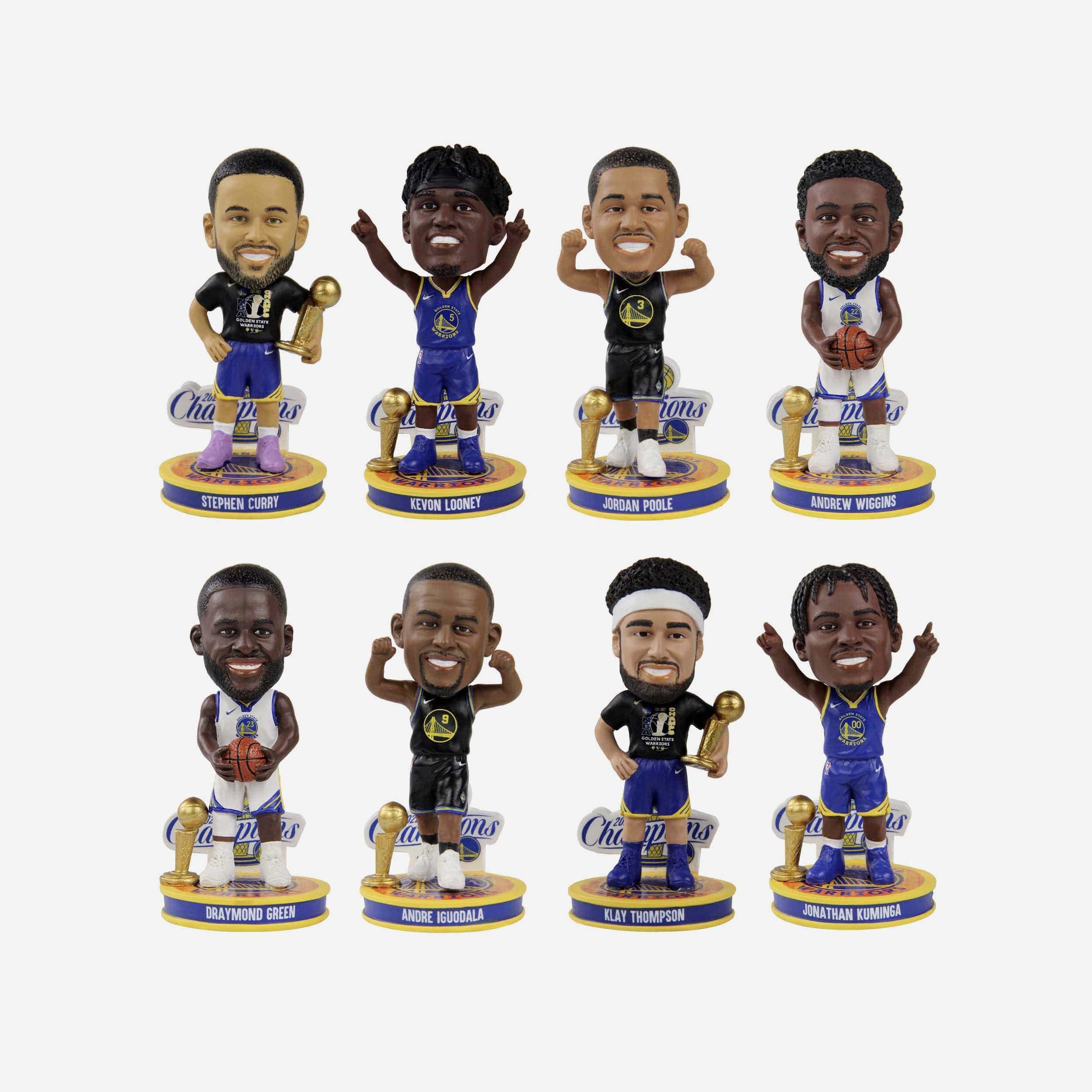 Golden State Warriors 2022 NBA Champions Mini Bobblehead Boxed Set
