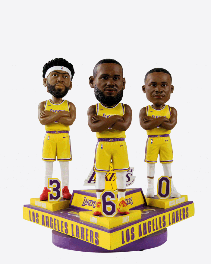 Anthony Davis & LeBron James & Russell Westbrook Los Angeles Lakers 360 Triple Bobblehead