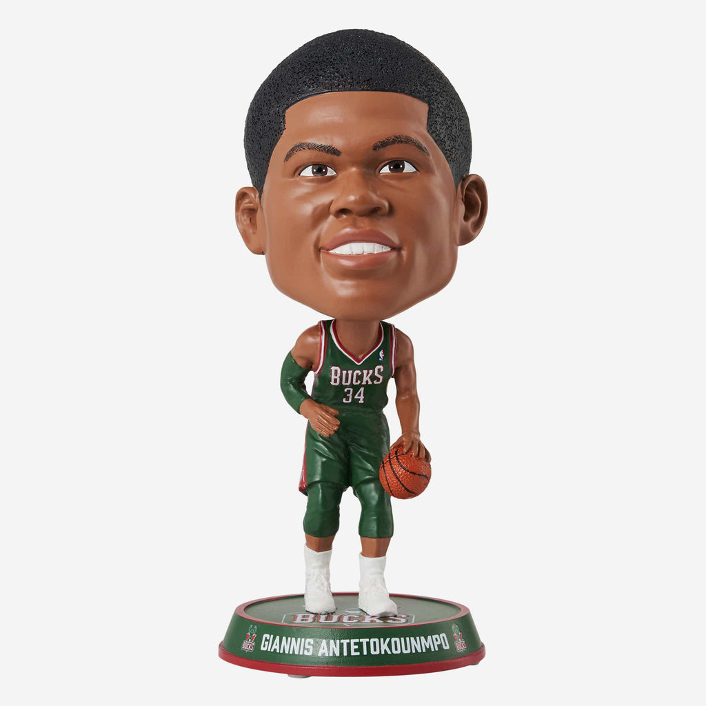 Giannis Antetokounmpo Milwaukee Bucks Retro Variant Bighead Bobblehead FOCO - FOCO.com