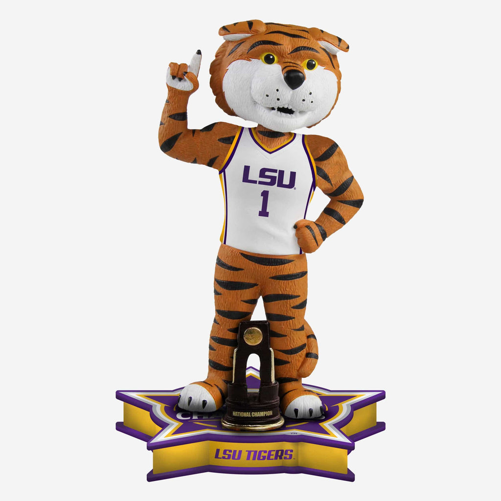 Mike the Tiger LSU Tigers 2023 NCAA Womens Basketball National Champions Mascot Bobblehead FOCO - FOCO.com