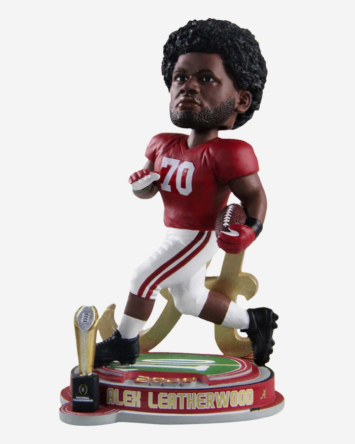 Alex Leatherwood Alabama Crimson Tide 2020 National Championship Trophy Stadium Bobblehead FOCO - FOCO.com