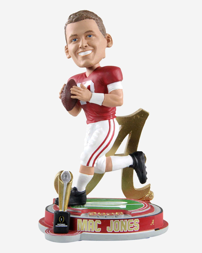 Mac Jones Alabama Crimson Tide 2020 National Championship Trophy Stadium Bobblehead FOCO - FOCO.com