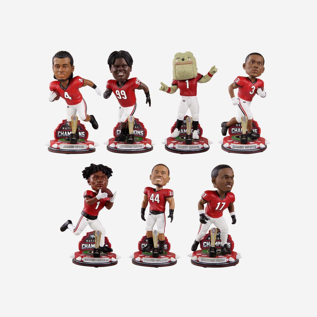 Georgia Bulldogs 2021 Football National Champions Trophy Stadium Bobblehead Set FOCO - FOCO.com