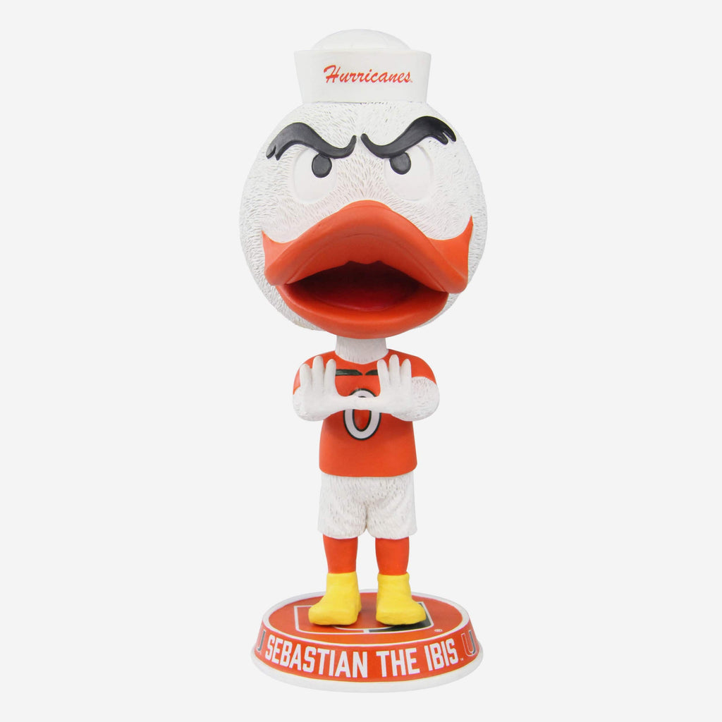 Sebastian Miami Hurricanes Mascot Bighead Bobblehead FOCO - FOCO.com