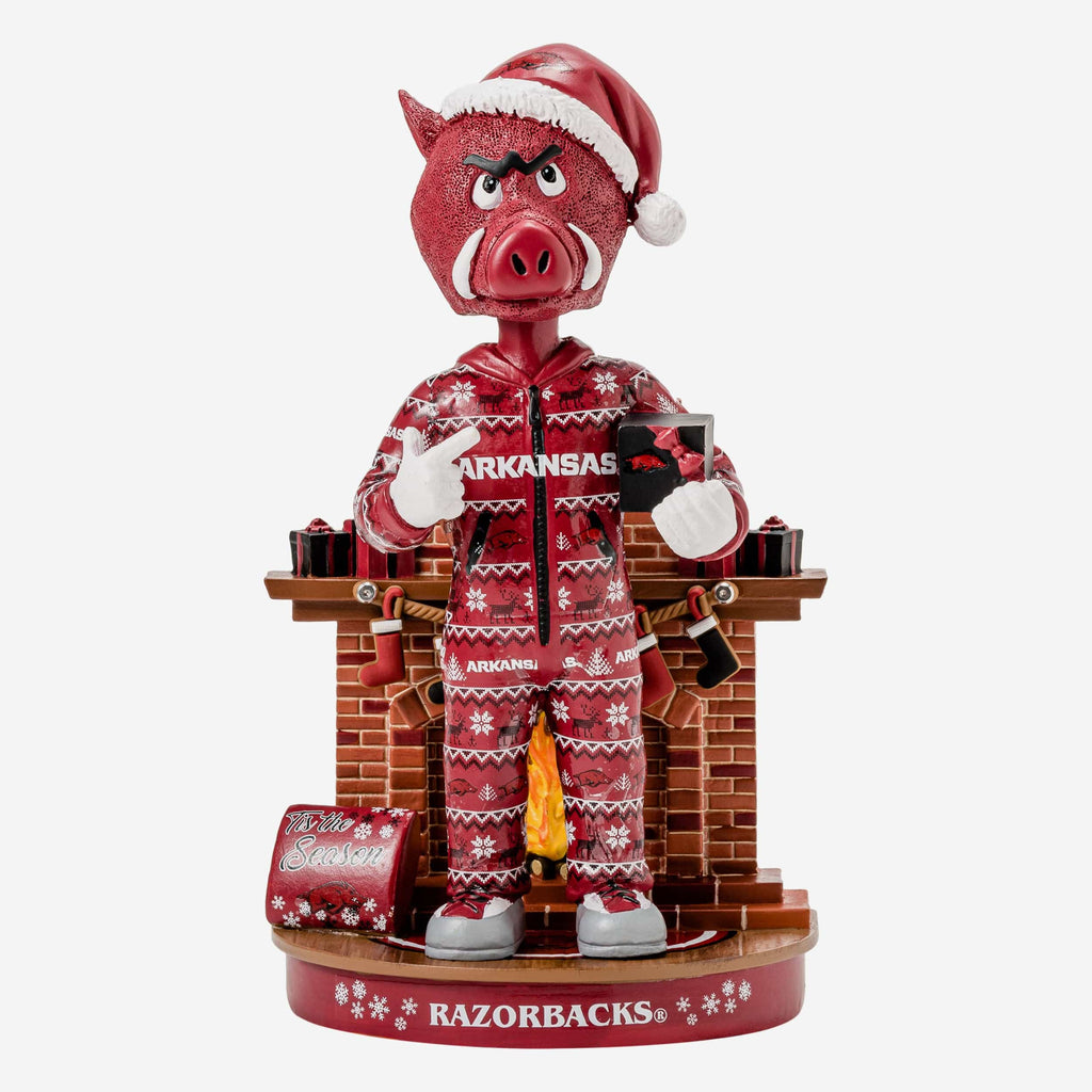 Big Red Arkansas Razorbacks Holiday Mascot Bobblehead FOCO - FOCO.com