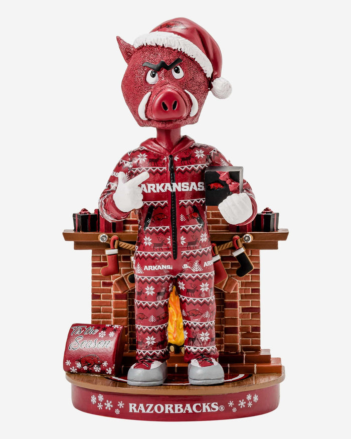 Big Red Arkansas Razorbacks Holiday Mascot Bobblehead FOCO - FOCO.com