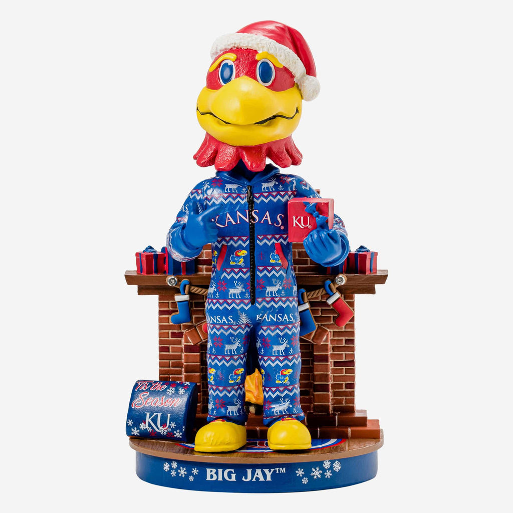 Big Jay Kansas Jayhawks Holiday Mascot Bobblehead FOCO - FOCO.com