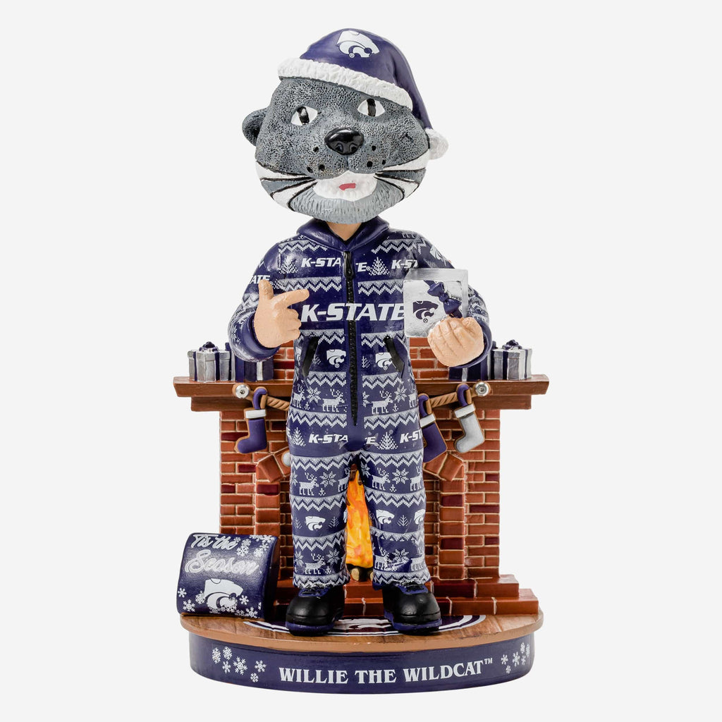 Willie The Wildcat Kansas State Wildcats Holiday Mascot Bobblehead FOCO - FOCO.com