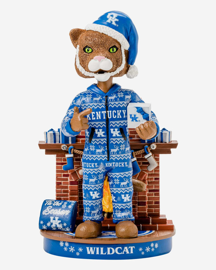 Scratch Kentucky Wildcats Holiday Mascot Bobblehead FOCO - FOCO.com