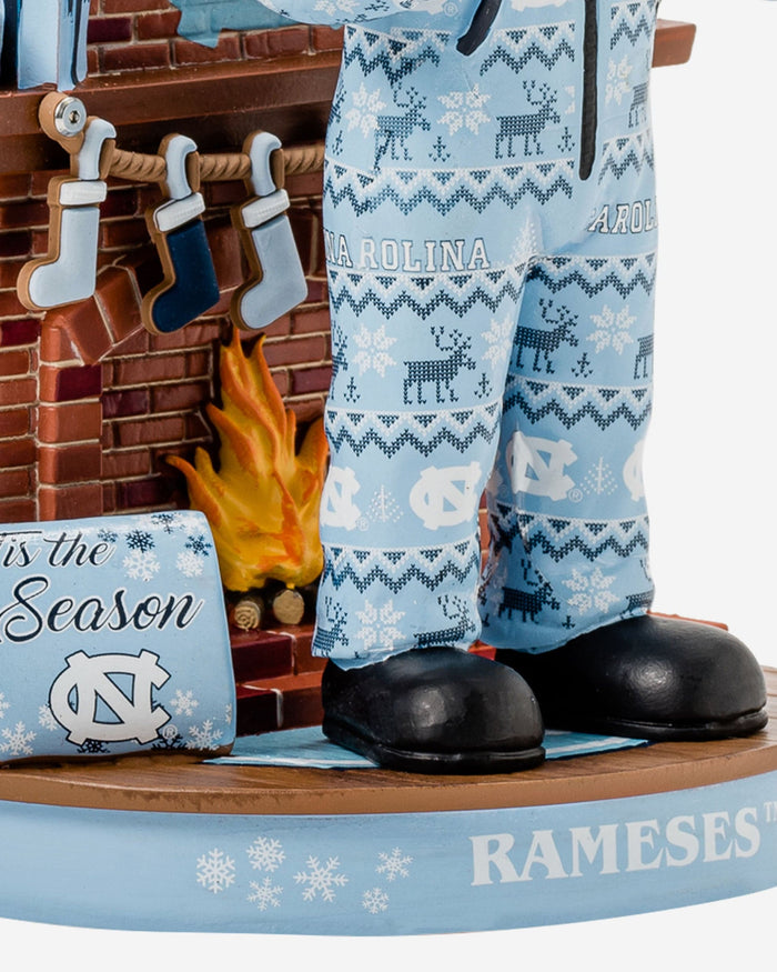 Rameses North Carolina Tar Heels Holiday Mascot Bobblehead FOCO - FOCO.com