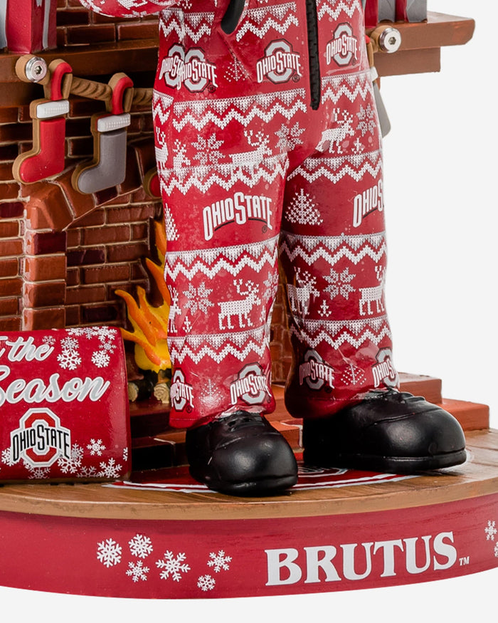 Brutus Buckeye Ohio State Buckeyes Holiday Mascot Bobblehead FOCO - FOCO.com