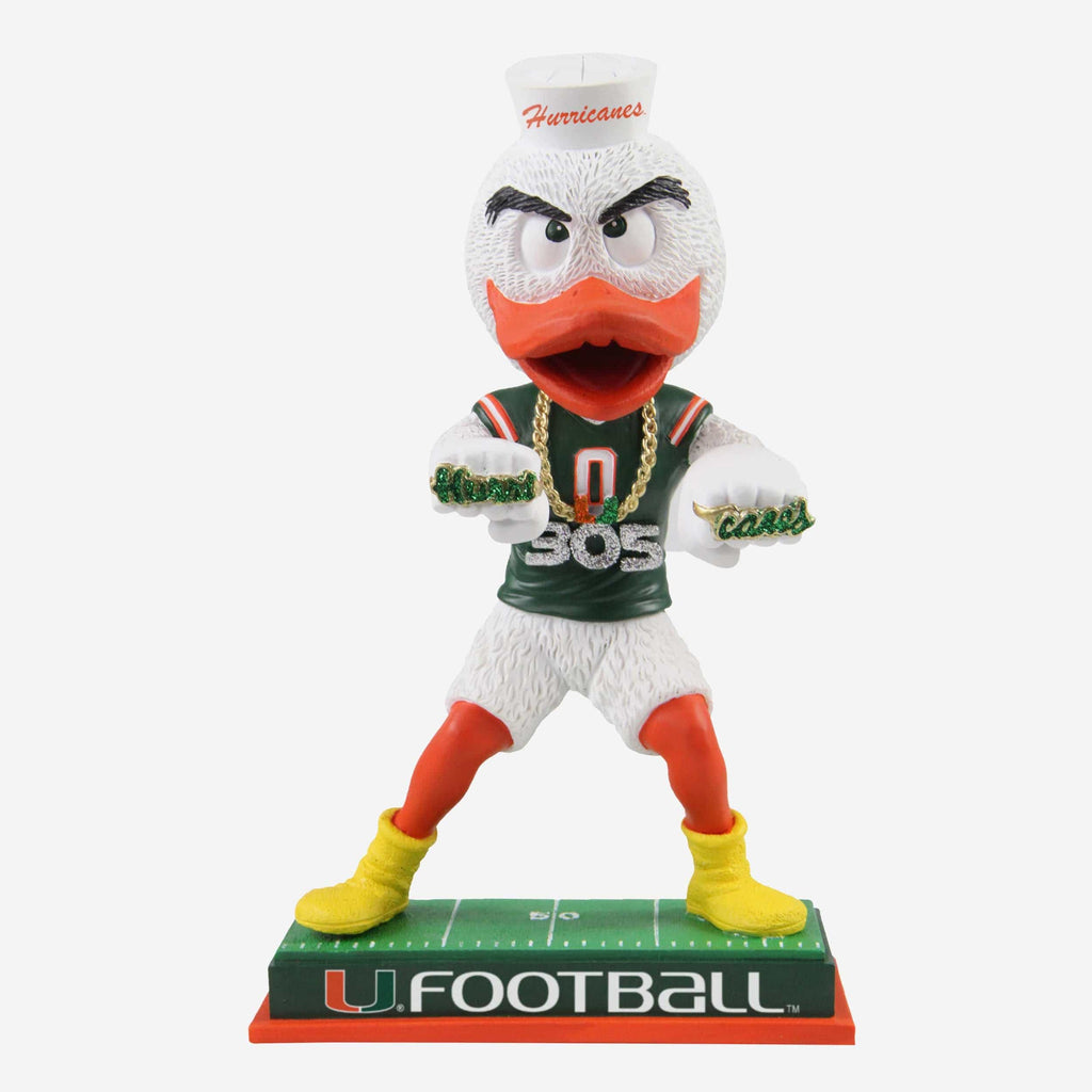 Sebastian Miami Hurricanes 305 Turnover Chain Bobblehead FOCO - FOCO.com