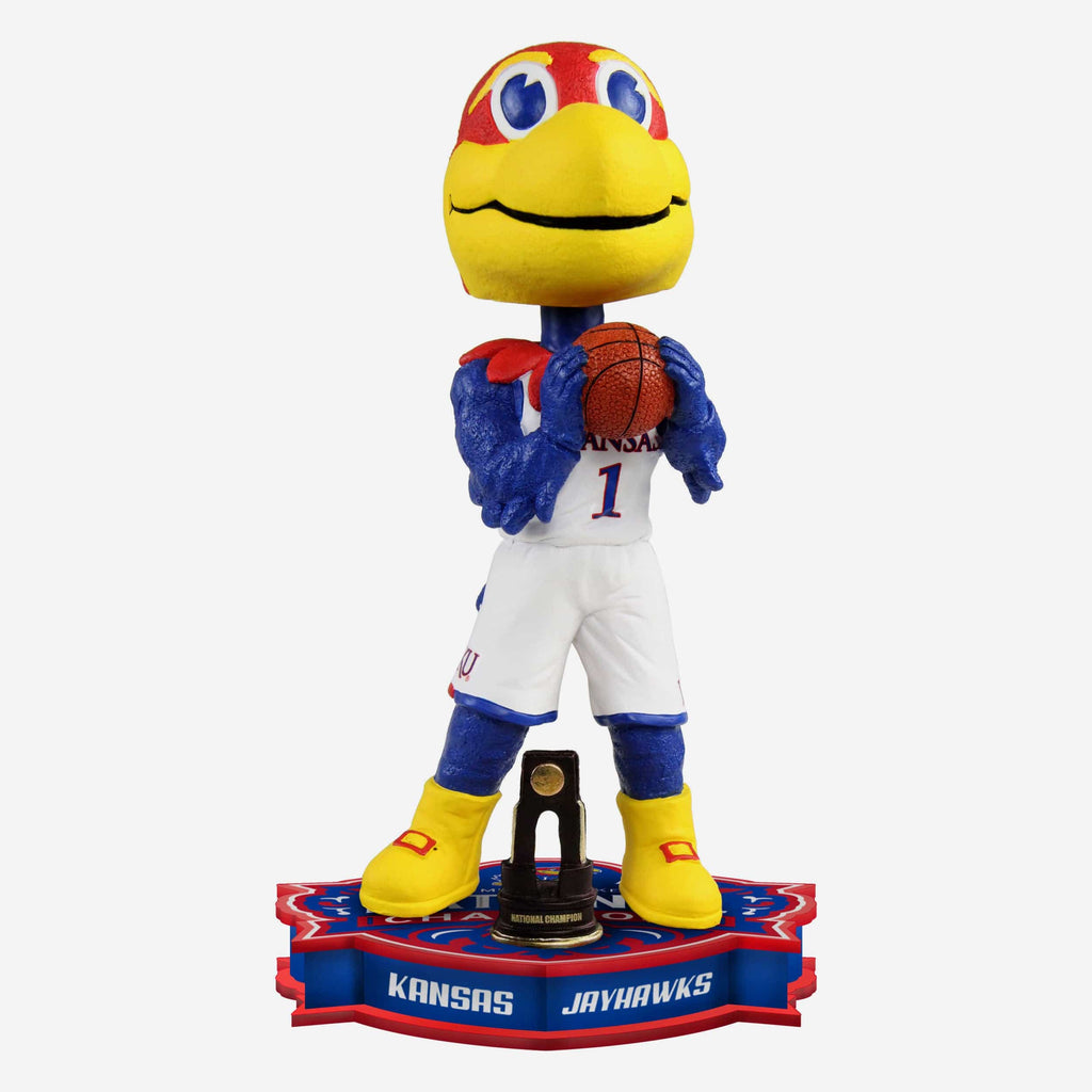 Big Jay Kansas Jayhawks 2022 NCAA Basketball National Champions Mascot Bobblehead FOCO - FOCO.com