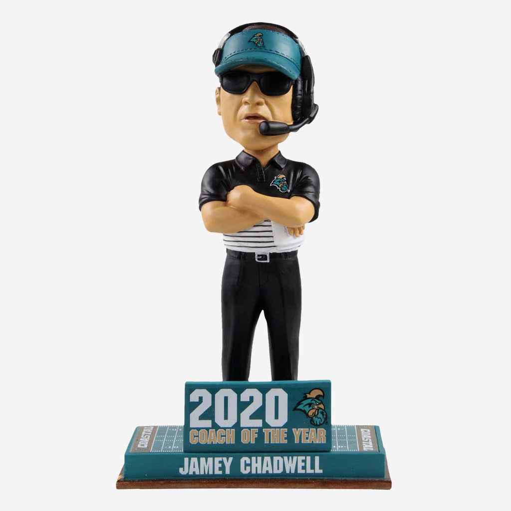 Jamey Chadwell Coastal Carolina Chanticleers 2020 Coach Of The Year Bobblehead FOCO - FOCO.com