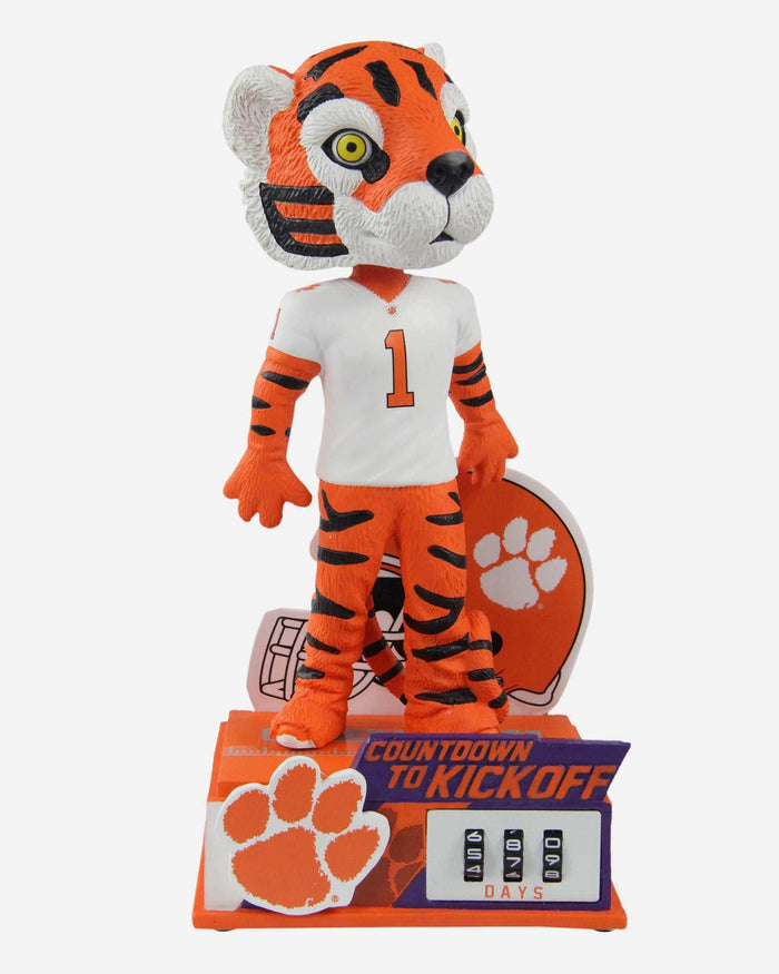 The Tiger Clemson Tigers Countdown To Kickoff Mascot Bobblehead FOCO - FOCO.com