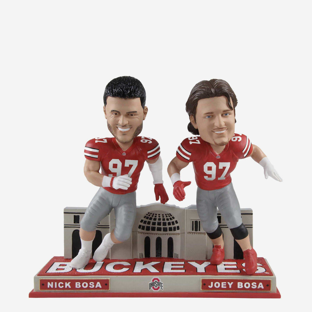 Nick Bosa & Joey Bosa Ohio State Buckeyes Dual Bobblehead FOCO - FOCO.com