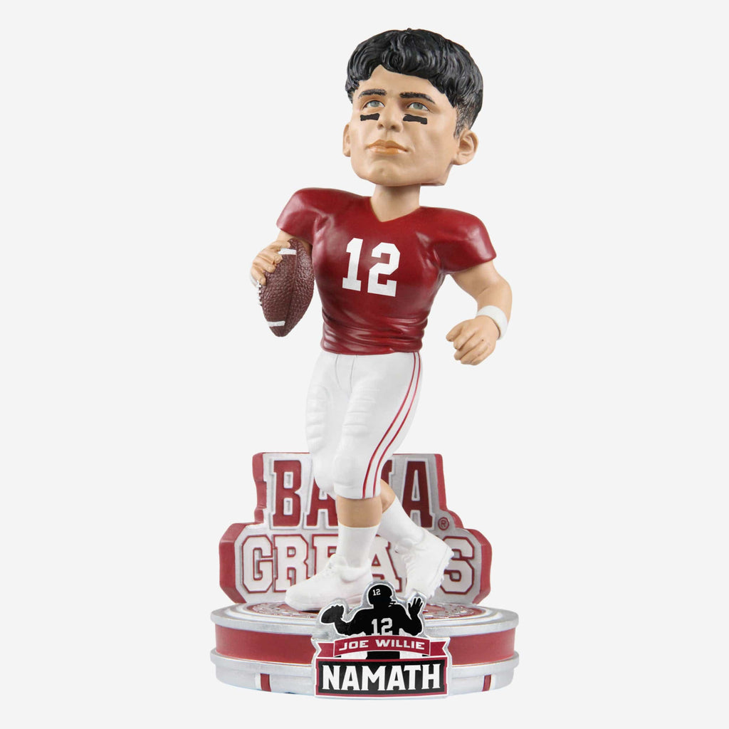 Joe Namath Alabama Crimson Tide Greats Bobblehead FOCO - FOCO.com