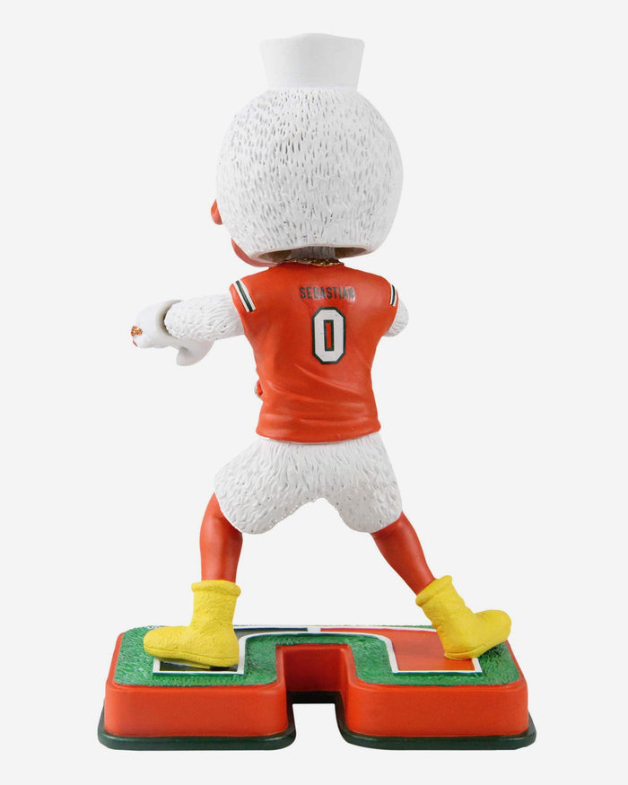 Sebastian Miami Hurricanes Touchdown Rings Bobblehead FOCO - FOCO.com