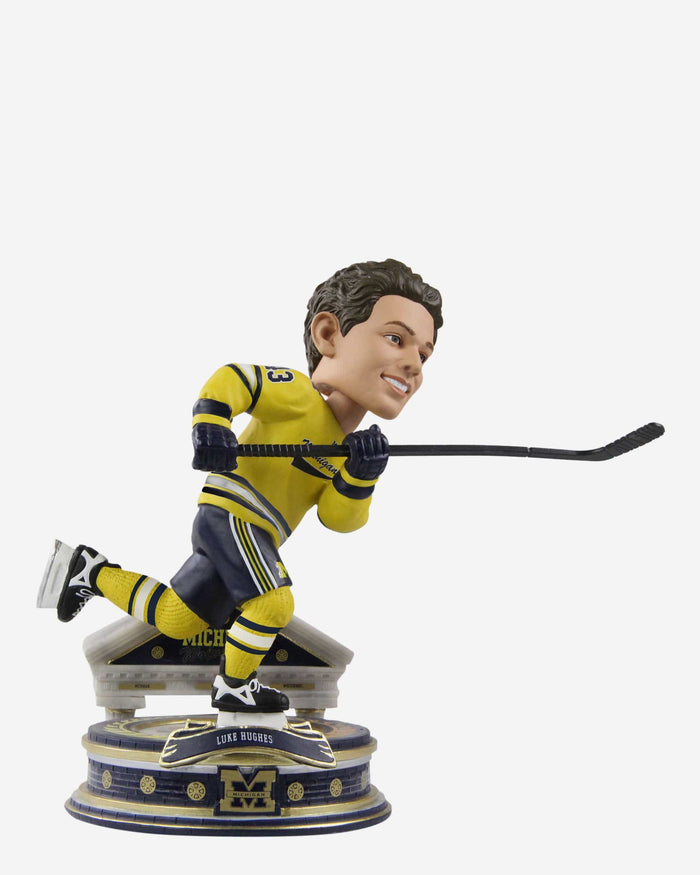 Luke Hughes Michigan Wolverines Hockey Student Athlete Bobblehead FOCO - FOCO.com