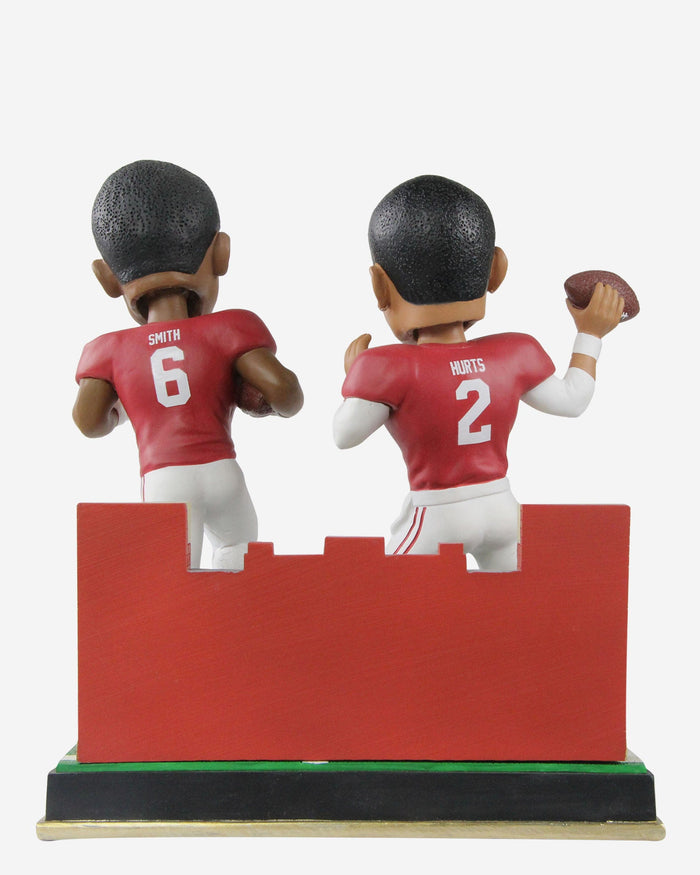 Jalen Hurts & Devonta Smith Alabama Crimson Tide 2017 Trophy Dual Bobblehead FOCO - FOCO.com