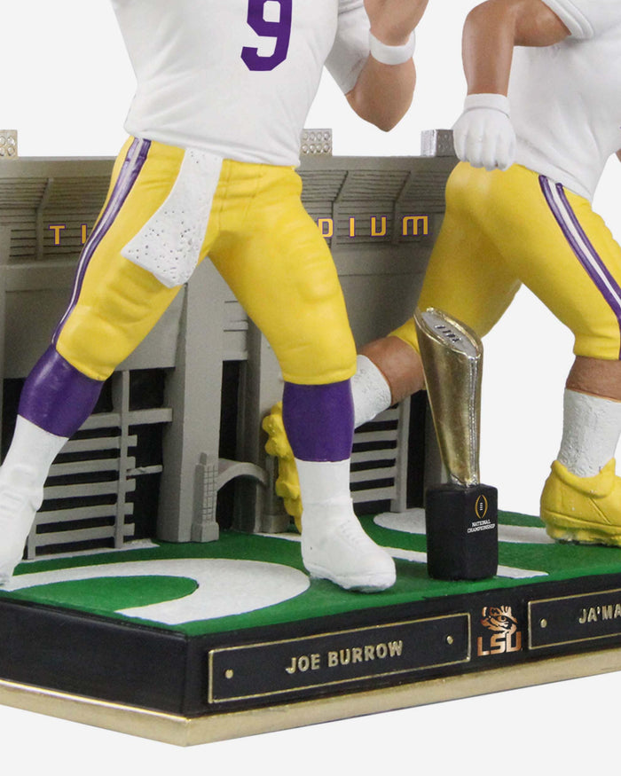 Joe Burrow & Ja'Marr Chase LSU Tigers 2019 Trophy Dual Bobblehead FOCO - FOCO.com